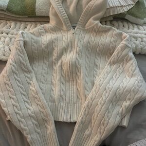 Sunday Best Aritzia Octavia wool zip up sweater hoodie